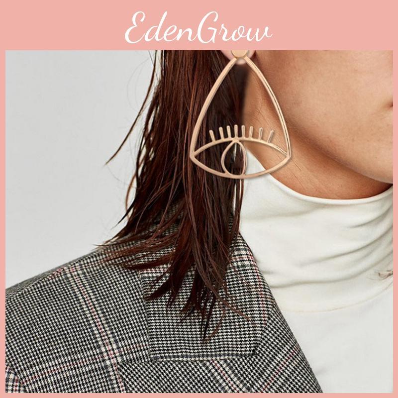 Eye Geometric New Earrings Minimalist Alloy Jewelry For Fashionable Women