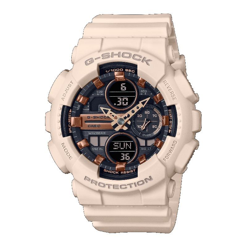 Casio Мужские кварцевые часы из смолы GMA-S140M-4A, водонепроницаемые 200M, ударопрочные, цифровые