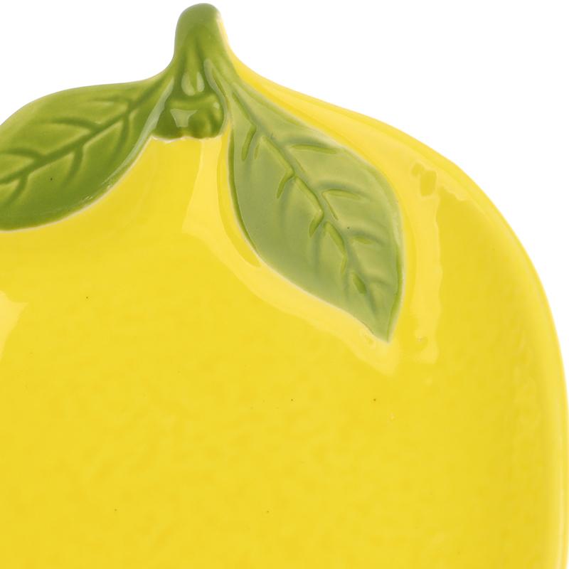 Креативная мультяшная керамическая тарелка в форме лимона, блюдо для салата, семейная тарелка с фруктами, кухонная утварь, аксессуары