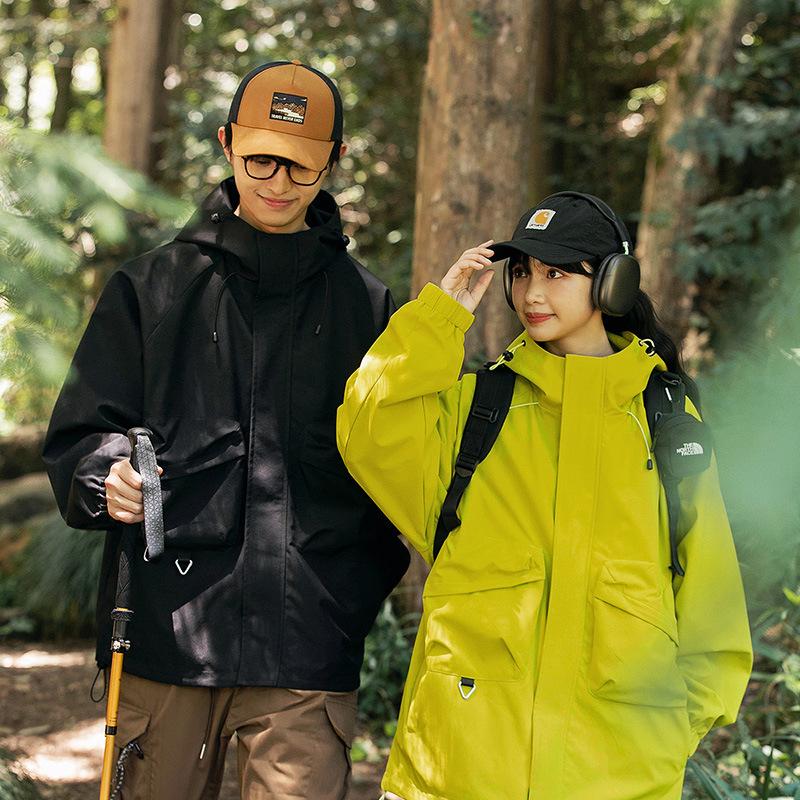 Куртка для горного туризма, мужская осенняя ветрозащитная и водонепроницаемая куртка для инструментов, свободная функциональная повседневная куртка с капюшоном