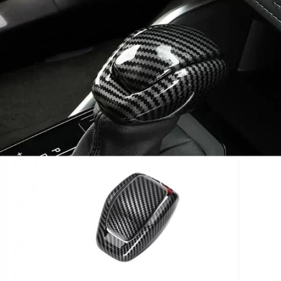 Carbon fiber Gear Shift Knob Cover Trim 2pcs For Toyota Highlander -2024