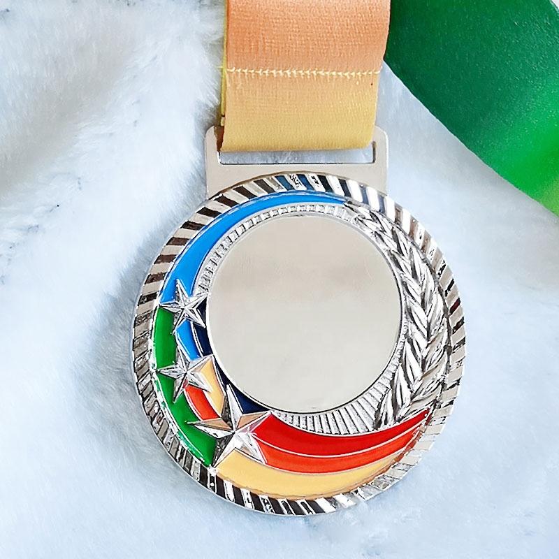 Colorful Star Smooth Medal Ribbon Various Games Gold Silver Copper Medals