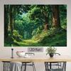 2D Зеленый Лес Природа Фон Аниме Лесная Сцена Фотобудка Фон