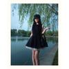 Black Sleeveless Vest Dress Children's Summer Elegant New Mesh Temperament Puffy Skirt
