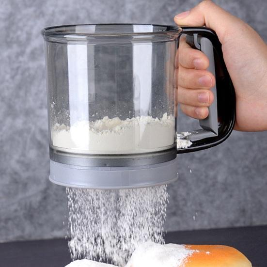 Сито для муки. Легкое просеивание муки. Ручное двухслойное прозрачное антикоррозийное сито для муки для гладкой выпечки.