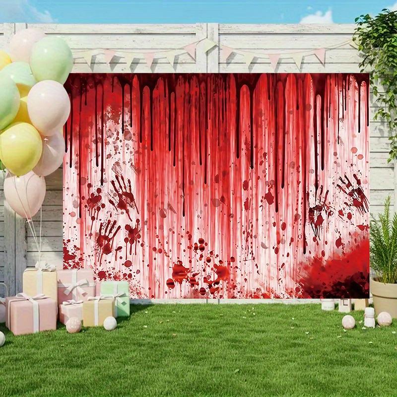 Horror Bloodstain Background Cloth - Realistic Blood Effect for Halloween Party Decoration.PMJ