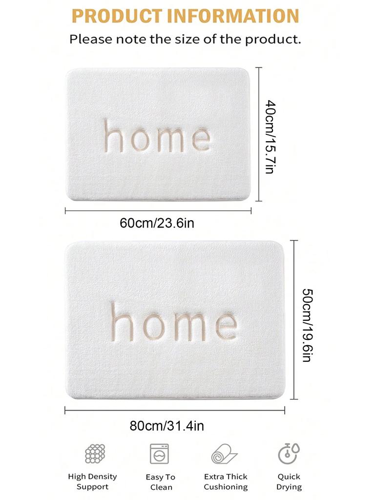 Коврик для ванной Leeseph из пены с эффектом памяти, коралловый бархат, супер нескользящие быстро впитывающие воду коврики для ванной комнаты, мягкие и удобные