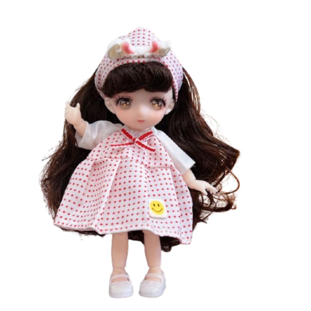 Ball Jointed Body 16cm Doll Clothes Set Movable Joint Chinese Style Skirt  Babies