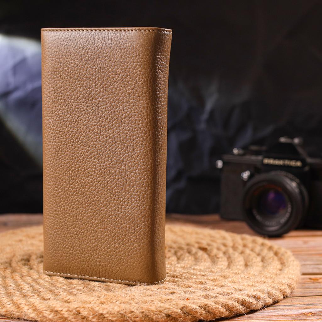 Женское портмоне с монетницей из натуральной кожи CANPELLINI Wallet 21523 Бежевое