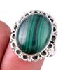 Кольцо из стерлингового серебра 925 пробы с натуральным малахитом, размер 9,5 k0D84