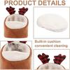 Guinea Pig Bed,Warm Hamster Bed Cozy Pet House with Soft Removable Cushion Hideout Cage Winter Nest Accessories for Small Animals Rabbit Ferret Hedgeh