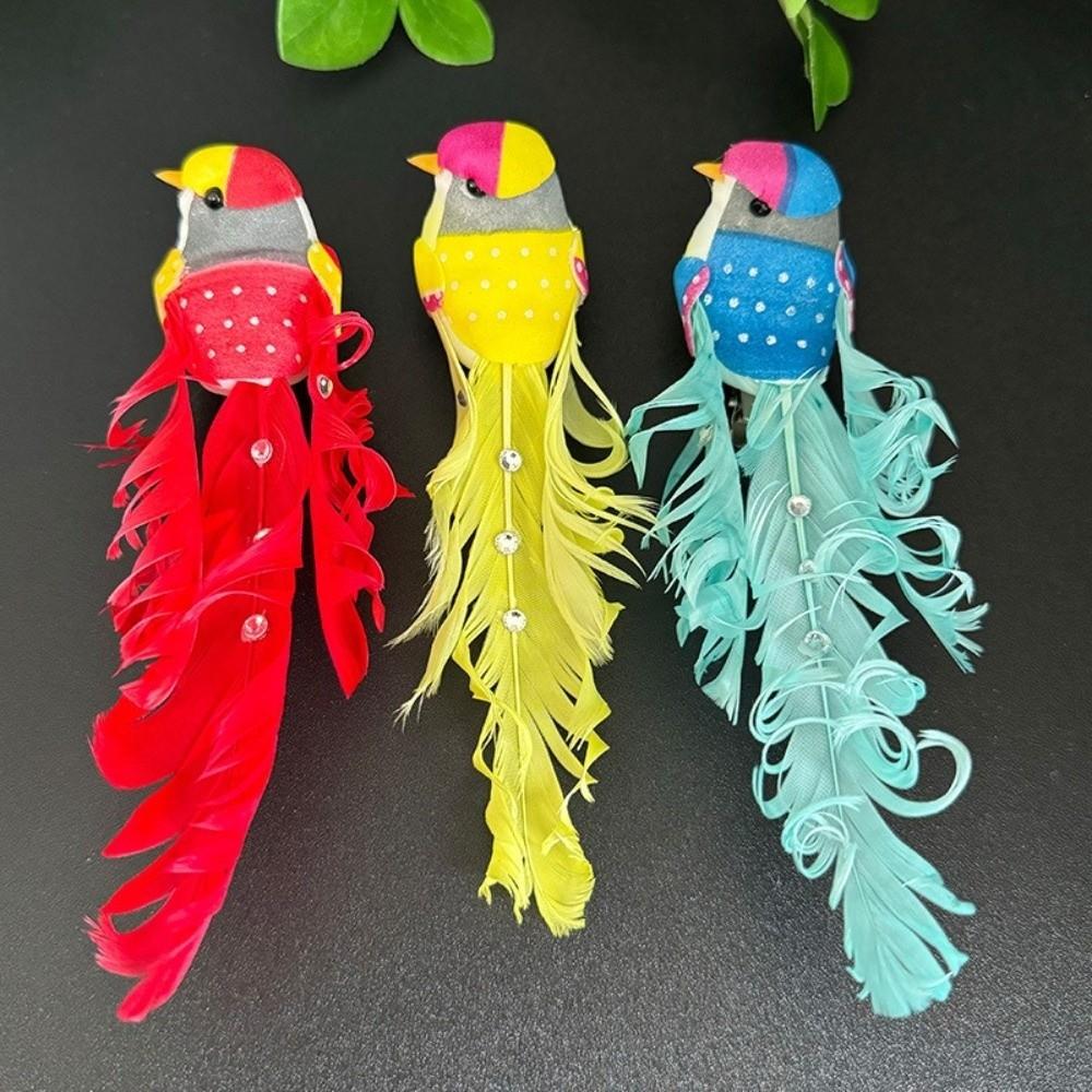 6pcs Photography Props Artificial Foam Feathers Birds For Wedding Festival Home
