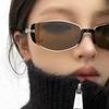 2025 новые современные ретро премиум коричневые узкая оправа маленькие коричневые очки женские круглое лицо тонкие кошачий глаз солнцезащитные очки солнцезащитные очки