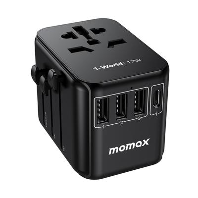 MOMAX Conversion Plug 17W Overseas Conversion Plug Power Conversion Plug для путешествий за границу Совместимый с мировым стандартом зарядный адаптер для путешествий 5