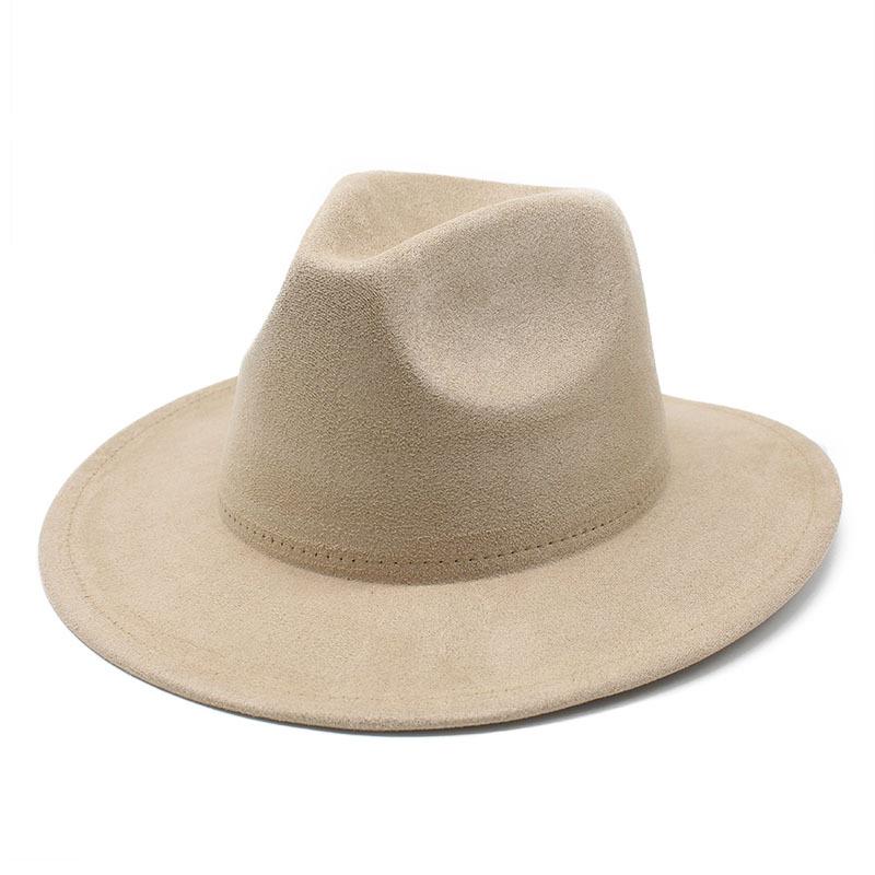 Suede Men'S Ladies Jazz Hat Fashion Vintage British Felt Hat Felt Top Hat Women'S Hat