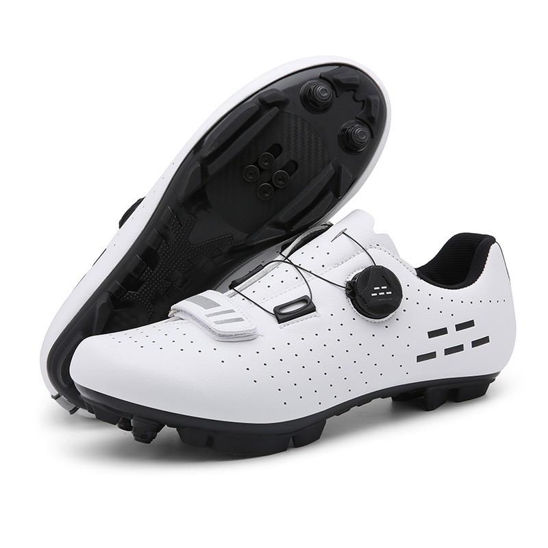 Large Size Cycling Shoes Road MTB Bike Riding Breathable Rigid Sole Clipless Flat Pedal Options