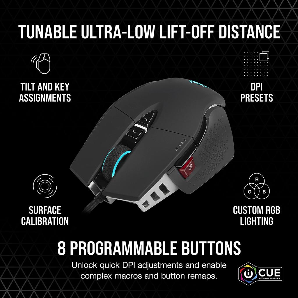 Игровая мышь Corsair M65 RGB ULTRA 8000Hz Черная -blk-, Гиперполяризующая, CH-9309411-AP2,