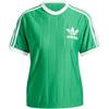 adidas Футболка с коротким рукавом и круглым вырезом Originals Logo Letter Print Color Block, женская зеленая IY7227
