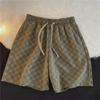 Унисекс ретро клетчатые хип-хоп High Street повседневные шорты