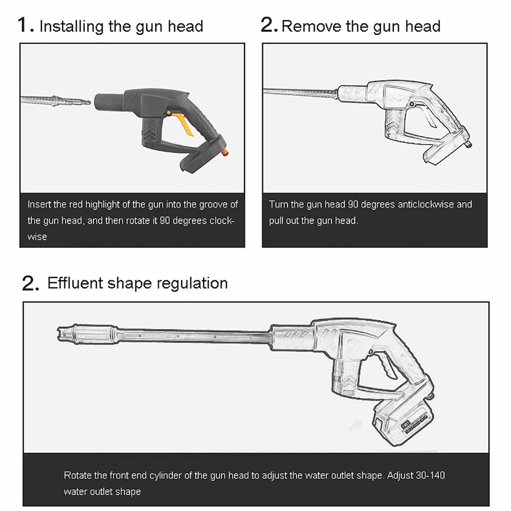 Беспроводная автомобильная стиральная машина, зарядка литиевой батареи, портативный водяной пистолет с водопроводной трубой, инструменты для автоматической мойки, детали для чистки автомобиля 21 В