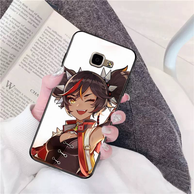YNDFCNB Genshin Impact Phone Case for Samsung A6 A8 Plus A7 A9 A20 A20S A30 A30S A40 A50 A70