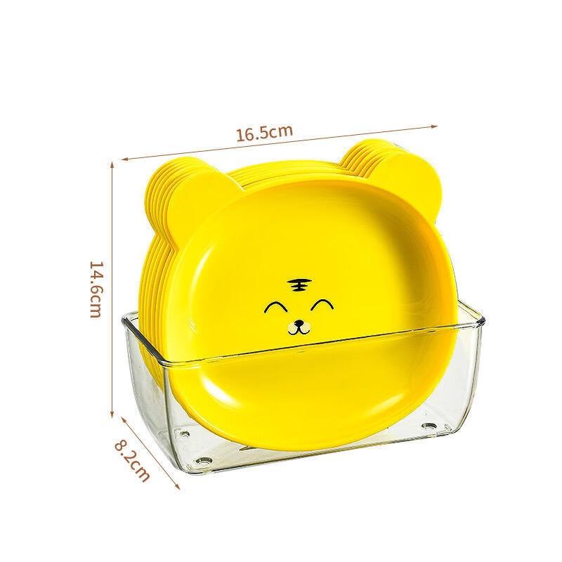 Cute Bear Bone Plate Set with Base