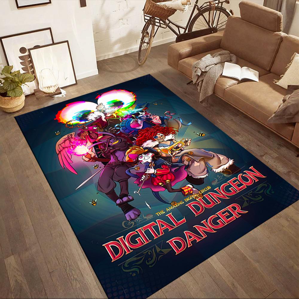 Digital Circus Floor Mat Suitable for Hallway Balcony Living Rooms Bedrooms Anti-slip Rug Office home decor Spiritual Gift