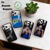 Чехол для телефона S-Stephen Curry для iPhone17,16,15,14,13,12,11 Plus,Pro Магнитный с Magsafe Беспроводной зарядкой