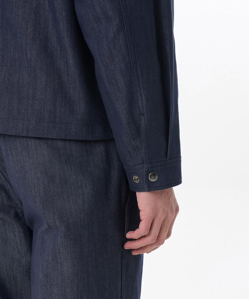 Musinsa Standard Slub Denim-Like Work Jacket [Medium Indigo]