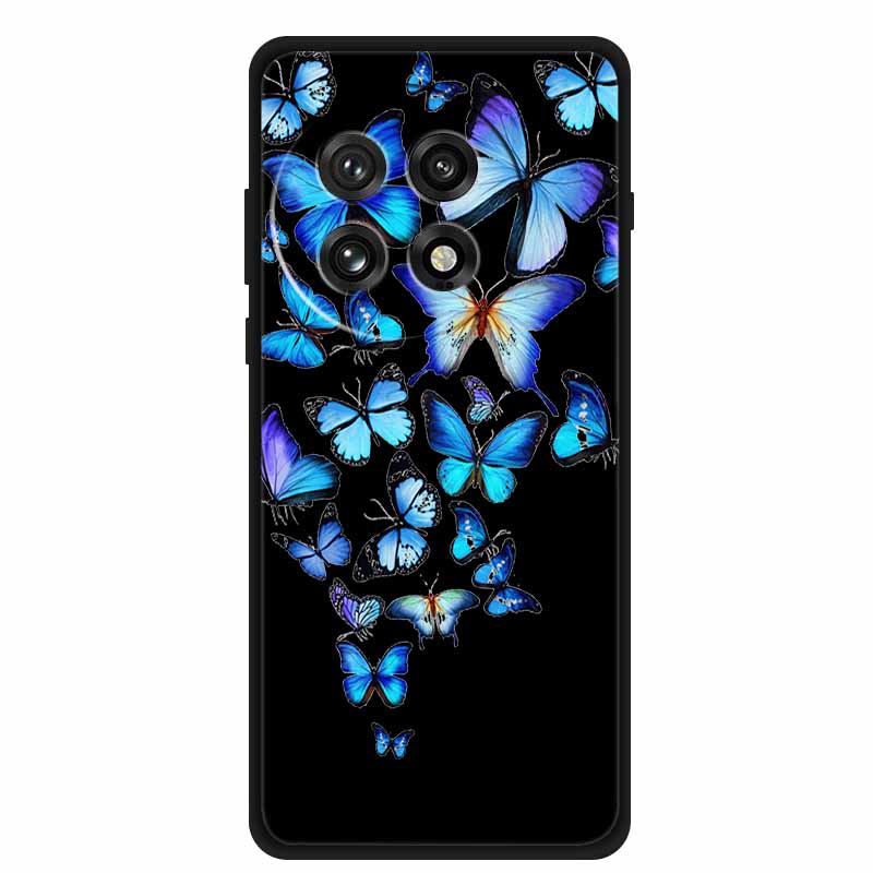 Черный силиконовый чехол для OnePlus 13 5G Чехол Мультяшный кот Мягкая задняя крышка для OnePlus Ace5 5G Ace 5 Pro 13R Чехол для телефона Оболочка Coque