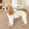 Warm Elastic Pet Jumpsuit Windproof Dog Fleece Pajamas Pet Four Legged Pants  Small Medium Dogs