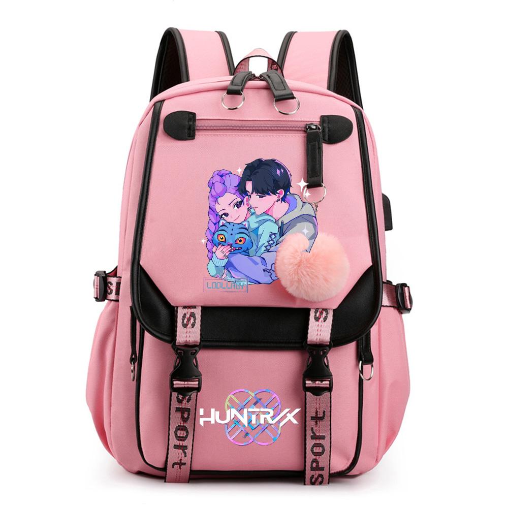 Anime Cute Cartoon K-Pop Printed Backpack Schoolbag for Teenager Student Girl Boy Bookbag Large Capacity Waterproof Travel Bag Kid Gift Rucksak