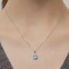 (Серебро 925 пробы) Ожерелье «Сияние синевы» NZ2454