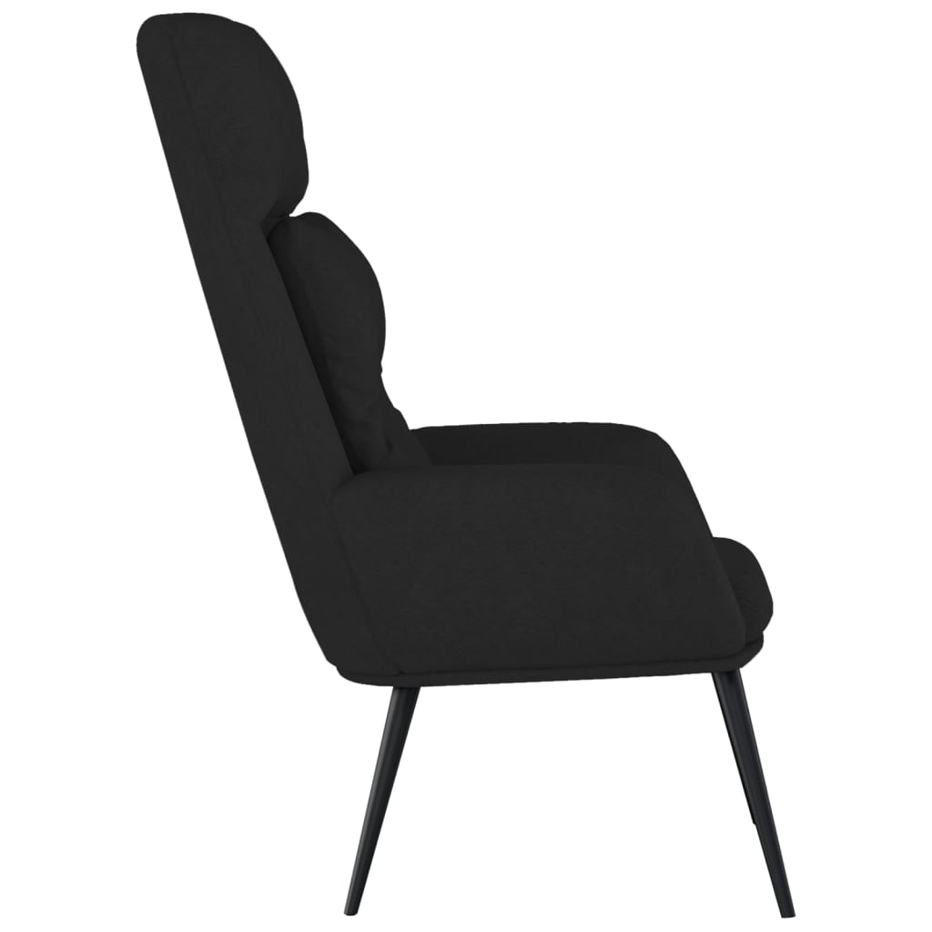 Relax Chair in Black Faux Suede Look