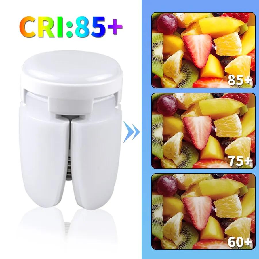 Складная светодиодная лампа E27 28 Вт AC 265 В Регулируемый потолочный светильник веерной формы для гаража, дома, гостиной, склада, складная лампа