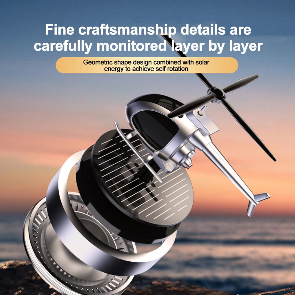 Солнечный автомобильный автоматический вращающийся освежитель воздуха приборная панель автомобиля камуфляж вертолет духи украшение удаление запаха ароматерапия