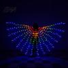 Battery Operated LED Wings Light Up Belly Dance for Adults Kids, Glowing Halloween Costume Performance Props Lighted Isis-style with Colorful Lights,