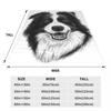 Border Collie Smile Blanket Soft Warm Flannel Throw Blanket Bedspread for Bed Living room Picnic Travel Home Couch