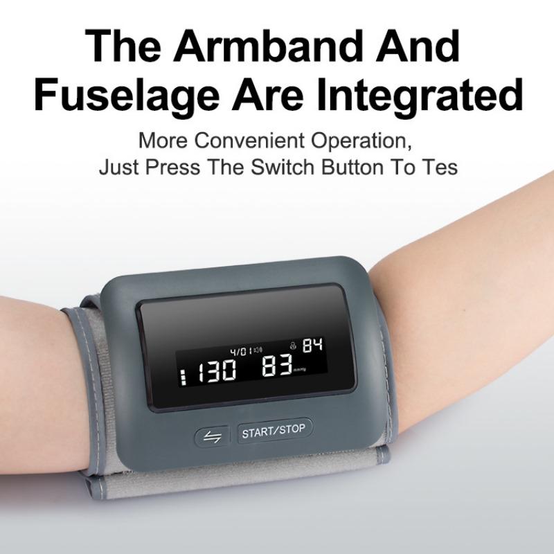Blood Pressure Monitor - Wireless Uppr Arm Cuff BP Machine with One Piece Design, Stores Historical Data