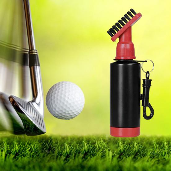 Щетка для чистки клюшек для гольфа Бутылка для воды Очиститель для клюшек для гольфа с зажимом Основные принадлежности для гольфа для игроков в гольф