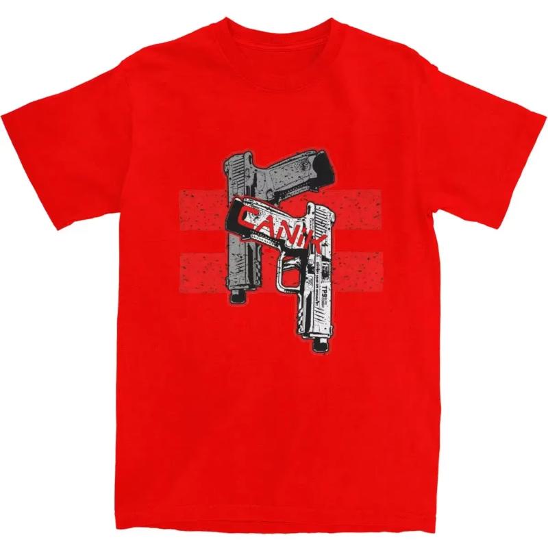 Canik TP-9 TP9 Gun Print T-Shirt Summer Men's 100% Polyester Street Fashion Breathable T-Shirt Loose O-Neck Short Sleeve Top