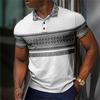 Men Polo Shirt Short Sleeve 3d Print Tops Fashion Polyester Breathable Comfortable Polos Shirts