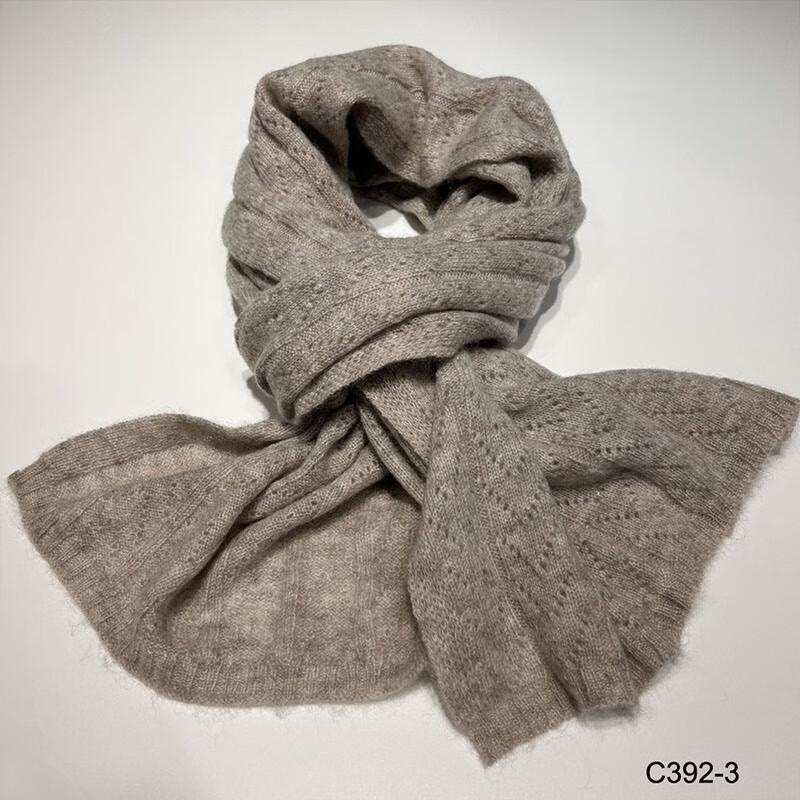 G·TENNA NX-C392 Women's Classic V-Pattern Cashmere Scarf