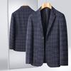 Men's Suit Business Casual Plaid Suit Single-breasted Two-button Plaid Non-ironing Suit Men's Jacket