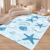 Ковер с рисунком морской звезды, ракушки, кита, океана для декора гостиной, мягкий игровой коврик для детей, ковер для спальни, лаунжа, детской, дивана, напольный коврик
