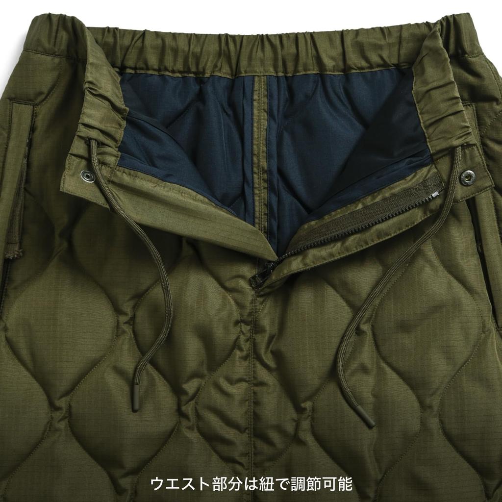 Taion Military Zip Gusset Down Skirt Size L Women's W150SKGZML-1 Black,