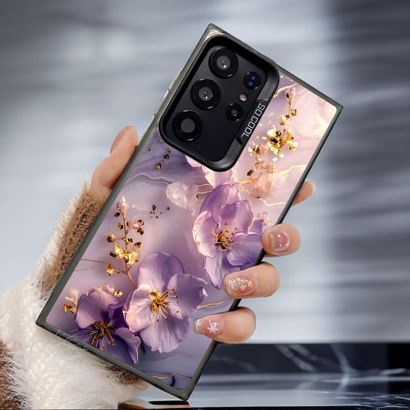 Цветочный Мраморный Чехол для Телефона для Samsung Galaxy S24Ultra S23 FE Note 20 Ultra S20 S21 S22 Plus S20fe S23Ultra 5G Силиконовый Мягкий