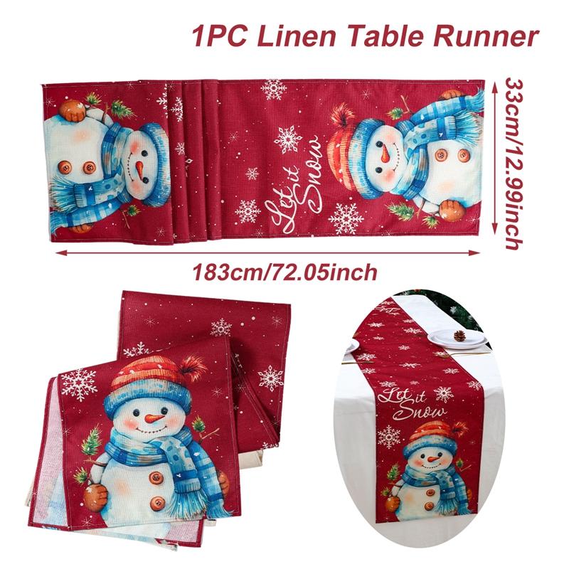 Рождественская дорожка для стола, рождественские украшения для дома 2024, украшения для рождественской вечеринки, подарки на Новый год 2025 года в Навидаде