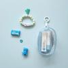 Fromkids Transparent Multi-Pouch 2-Piece Toddler/Children Elementary School Lip Balm Keychain Case