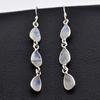 925 Sterling Silver Earring Drop & Dangle Earring  Rainbow Moonstone Earring Silver Gemstone Earring Earring For Women Christmas Gift